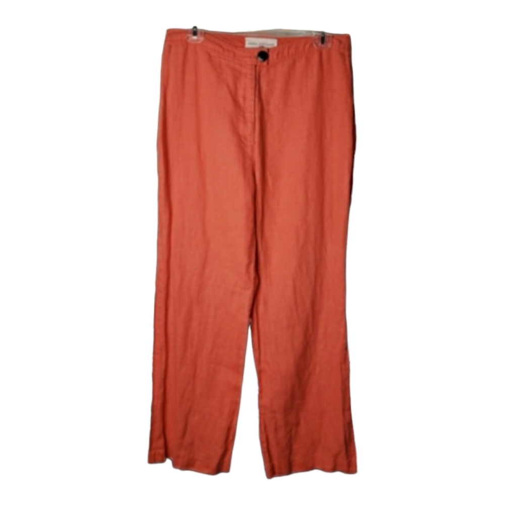 Mara Hoffman Organic Linen Coral Beach Natural Coastal Summer Minimalist Cropped